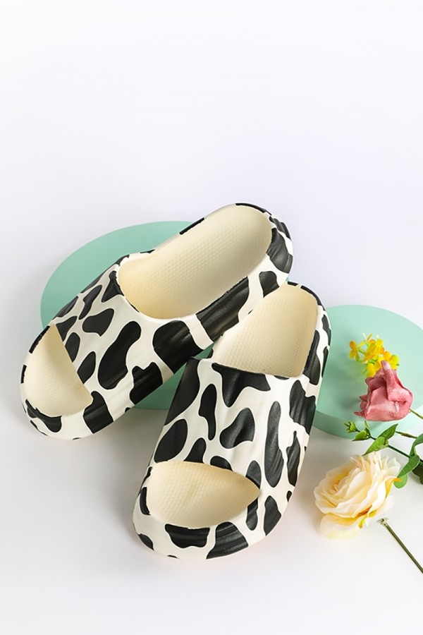 Rutschfeste, schnell trocknende Sandalen mit dicker Sohle und Animal-Print