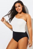 Modern One Shoulder One Piece Swimsuit for Lady